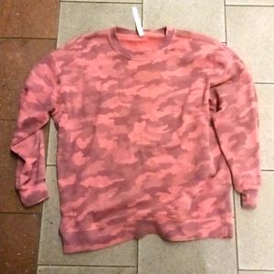 Lululemon Rose Camo Crewneck sweater Size 10